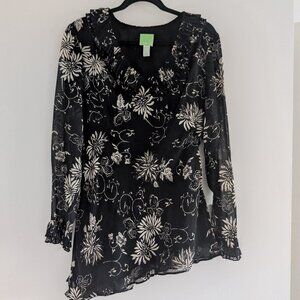 Citrine Floral, ruffle dress